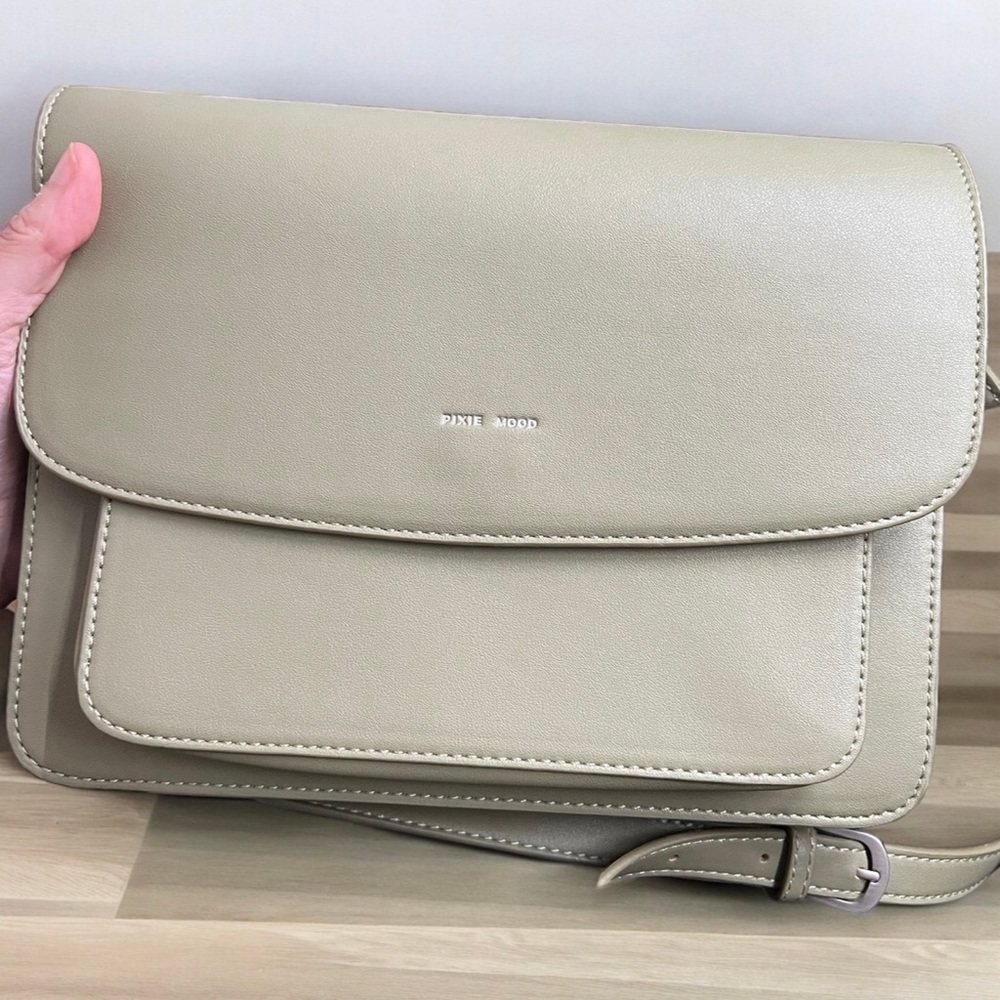 Pixie Mood Zoe Light Green Pleather Crossbody Handbag Shoulder Bag